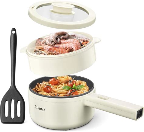 Reemix 1 6L Electric Hot Pot With Steamer Non Stick Pan 850W