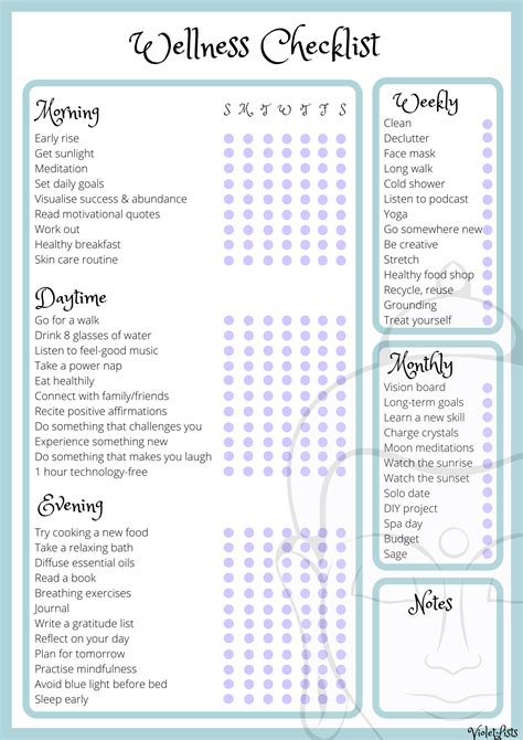 Self Care Daily Checklist With Free Printables Artofit