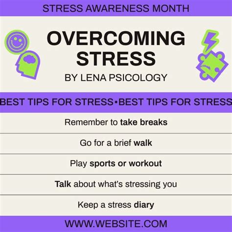 Design This Cool Lena Psychology Stress Awareness Month Facebook Post