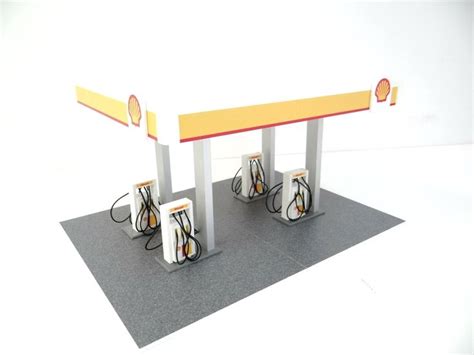 Scale 1 43 Diorama Petrol Station Gas Station Miniature Model Gasoline