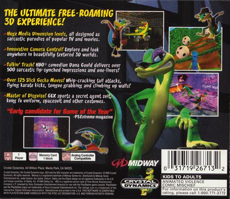 Gex Enter The Gecko Cover Or Packaging Material MobyGames