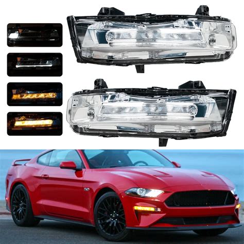 Luces Antiniebla Delanteras Led Para Ford Mustang Faros Delanteros Drl