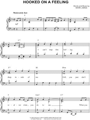 "Hooked on a Feeling" Sheet Music - 8 Arrangements Available Instantly ...