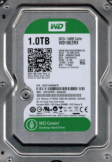 Western Digital WD10EZRX 00A8LB0 1TB DCM HGRNHT2AHB Walmart