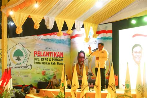 Pengurus Golkar Bone Dilantik Fahsar Suarakan Airlangga Presidenku