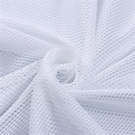 Air Permeable Knitted White Mesh Fabric For Linling And Sportswear