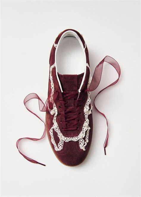 Tb 490 Crochet Burgundy Leather Sneakers ALOHAS En 2024 Baskets En