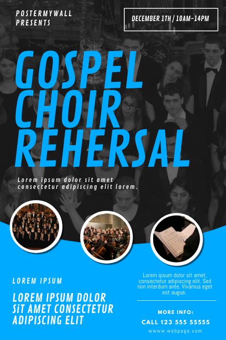 Gospel Choir Rehersal Flyer Design Template Postermywall