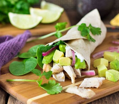 Delicious Southwest Cilantro Lime Chicken Wrap