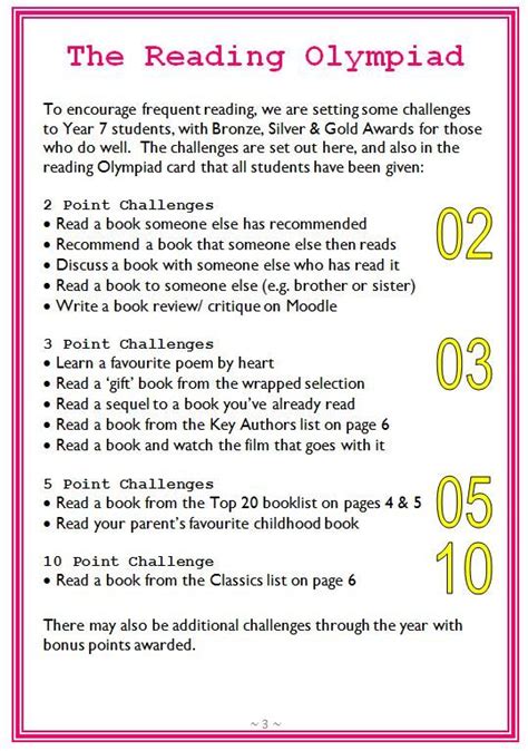 Reading Challenge Booklet Teaching Resources Student Encouragement