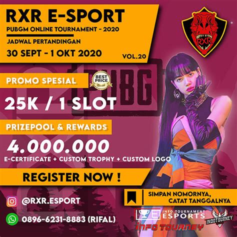 Turnamen Pubg Mobile Rxr E Sport Season 20