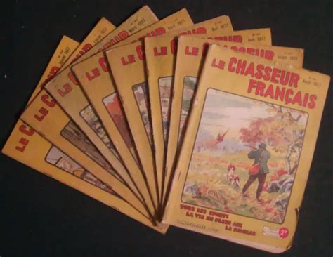 LE CHASSEUR FRANÇAIS du n 562 janvier 1937 au n 569 août 1937 EUR 10