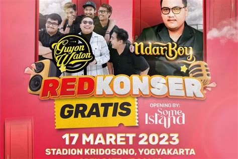 Info Konser Ndarboy Genk Dan Guyon Waton Redkonser Jogja Maret