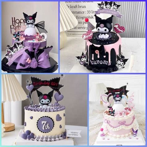 Jual Topper Cake Kuromi Sanrio Hiasan Kue Tema Kuromi Sanrio