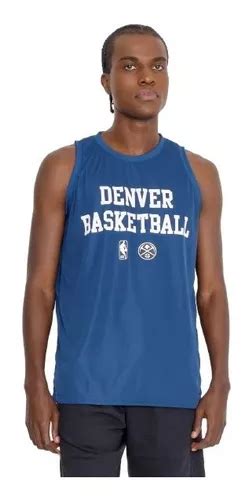 Regata Basquete Nba Casual Denver Nuggets Azul Parcelamento Sem Juros