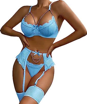 Amazon Women S Sexy Lingerie Mesh Stitching Eyelashes Lace Hanging