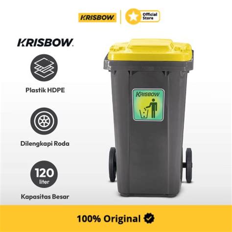 Jual Krisbow Dust Bin Eco Tempat Sampah Outdoor Ltr Abu Abu