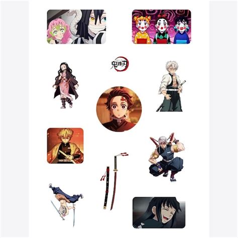 Kimetsu No Yaiba Sticker Etsy