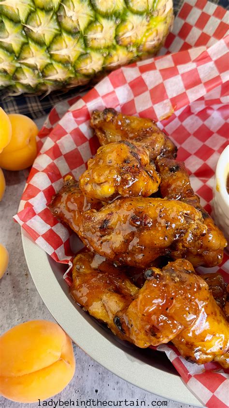 Pineapple Apricot Glazed Chicken Wings