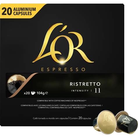 Café capsules LOr Espresso Ristretto x20 en aluminium compatibles