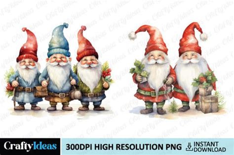 Christmas Gnomes Sublimation Clipart Graphic By Craftyideas · Creative