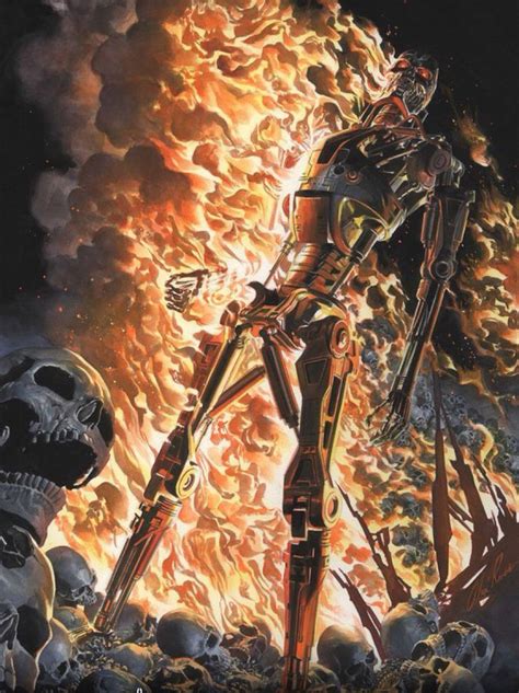 Aww Yea Its Dat Boi On Twitter Terminator Skulls Skeleton On Fire