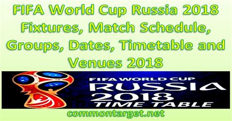 Fifa World Cup 2018 Time Table Fixtures Cabinets Matttroy