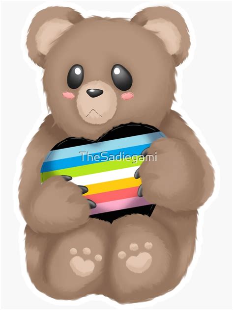 Queer Heart Bear Sticker For Sale By Thesadiegami Redbubble