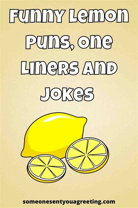 Funny Lemon Puns, One Liners, and Jokes Collection