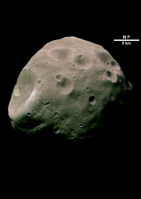 ESA Science & Technology - Mars-facing side of Phobos