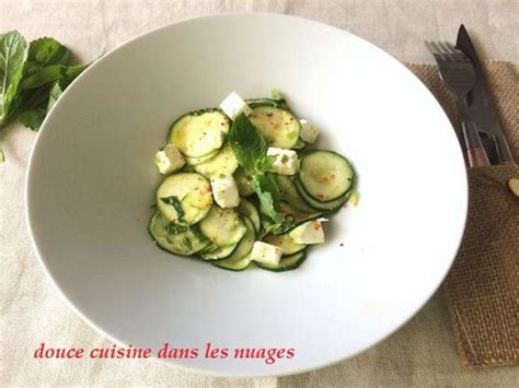 Recettes De Salade De Courgettes De Douce Cuisine Dans Les Nuages