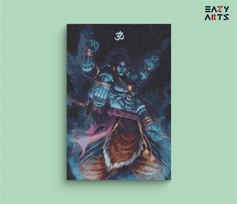 Lord Shiva Anger Paint By Numbers kit by Eazy Arts – eazyarts.in