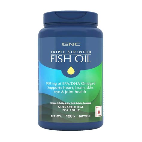 GNC Triple Strength Fish Oil Mini Omega 3 Capsules For Men Women