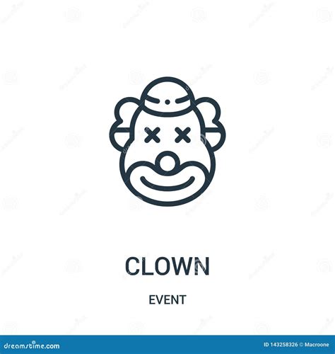 Clown Icon Vector From Event Collection Thin Line Clown Outline Icon Vector Illustration Stock