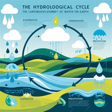 The Hydrological Cycle Process Visually For Learning Course Water