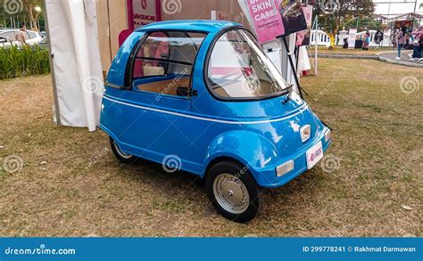 Microcar Blue Suzuki CV1 In Outdoor Car Meet Editorial Photo Image Of