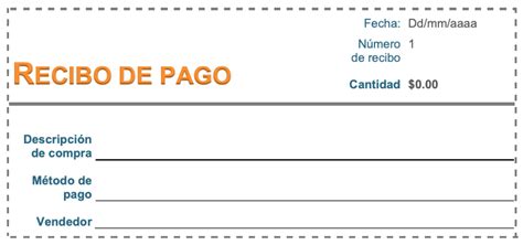 Formato Recibo De Pago Plantillas Excel Word Pdf 2025
