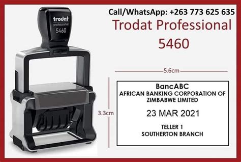 Bank Stamps And Date Stamp Zimbabwe Trodat Rubber Stamps In Zimbabwe