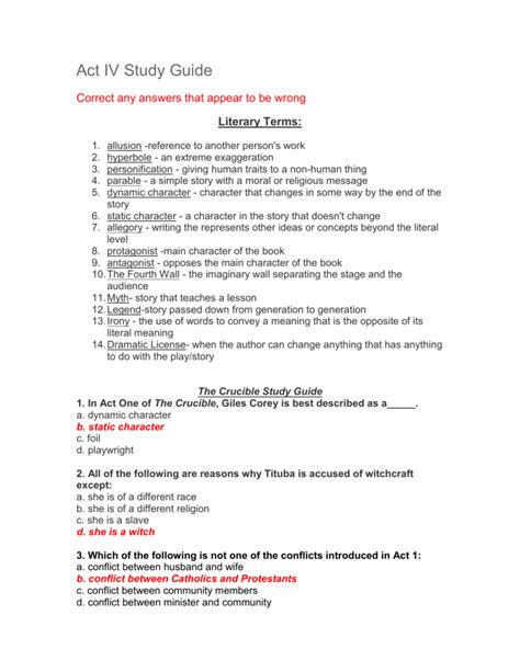 35 The Crucible Act 2 Worksheet Answers Support Worksheet