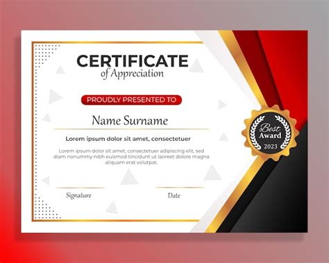 Plantilla De Dise O De Certificado Premium Vector Premium