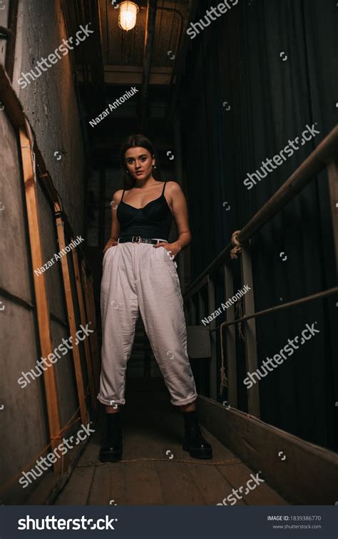 Sexy Brunette Behind Scenes Stock Photo Shutterstock