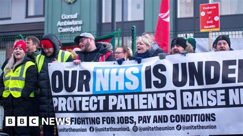 Nhs Strikes Unite Ambulance Staff On Second Day Of Strike Bbc News