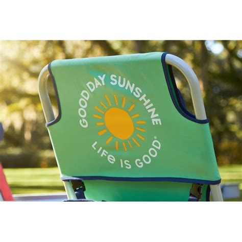 Life Is Good Backpack Lawn Chair Set Of 2 Gray Aluminum Frame Stationary Conversation Chair With