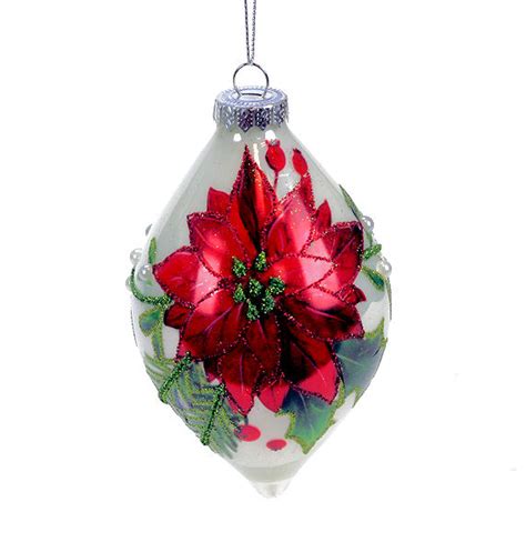 Poinsettia Finial Ornament Item 844062 The Christmas Mouse