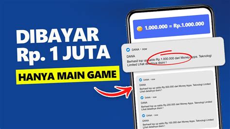 Aplikasi Game Penghasil Uang Saldo DANA Main Game Dibayar DANA 1JT