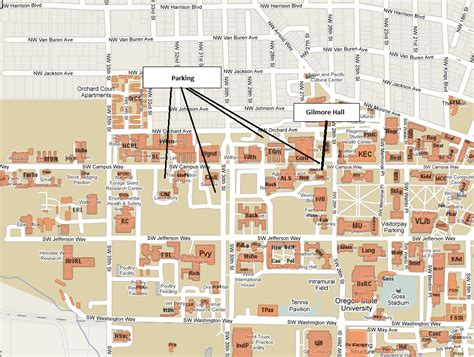 Oregon University Campus Map