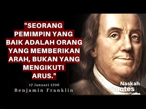 Kata Bijak Dari Benjamin Franklin Rahasia Sukses Di Masa Muda Hidup