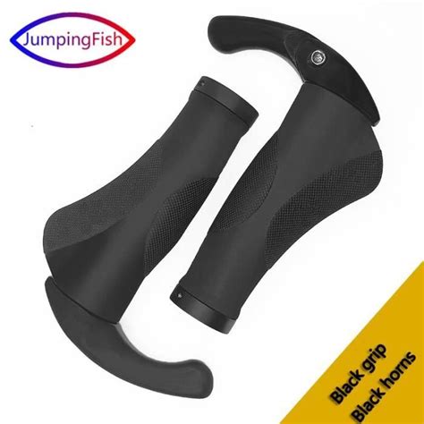 Guidon YWEI 2Long black Poignées de vélo ergonomiques en caoutchouc