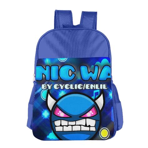 Buy Geometry Dash Sonic Wave Demon Icon School Backpack Bag Online at ...