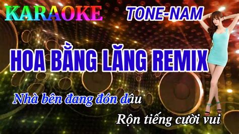 Karaoke Hoa B Ng L Ng Remix Tone Nam Hay Nh T Hi N Nay St